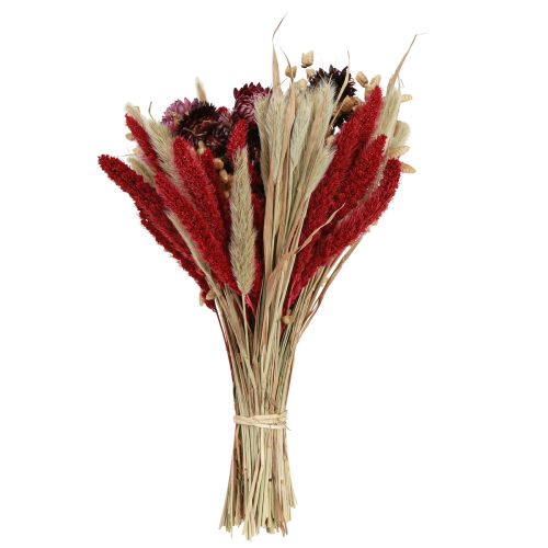 Artículo Ramo de flores silvestres secas en rosa natural L30cm