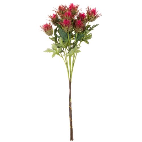 Rama de cardo rojo artificial para decoración, 67 cm, 3 piezas | Floristik24.es