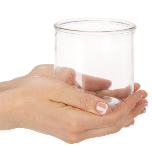 Jarrón cilíndrico de cristal, transparente, versátil, 10 cm, 3 piezas | Floristik24.es