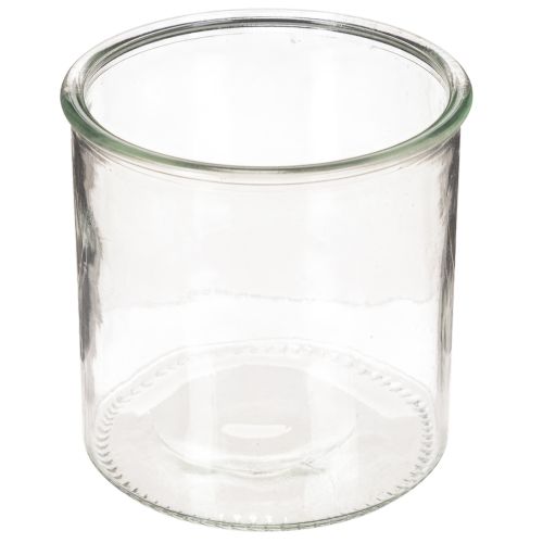 Portavelas de cristal redondo, cristal transparente, versátil, 12 cm, 2 unidades comprar | Floristik24.es