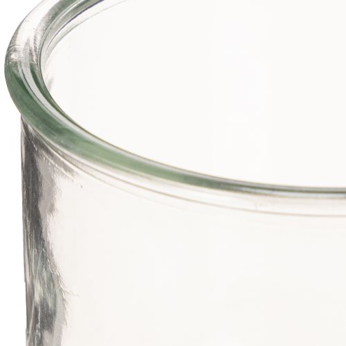Portavelas de cristal redondo, cristal transparente, versátil, 12 cm, 2 unidades | Floristik24.es