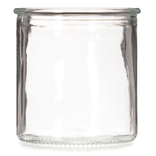 Portavelas redondo de cristal transparente, 8 cm, 3 unidades | Floristik24.es