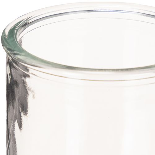 Portavelas redondo de cristal transparente, 8 cm, 3 unidades | Floristik24.es