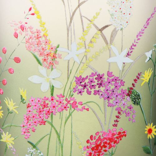 Floristik24 Farol de cristal con flores de colores verano H12,5cm 3 piezas