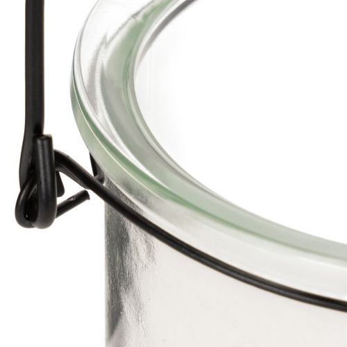 Farol colgante de cristal Ø12cm H12.5cm 2 unidades | Floristik24.es