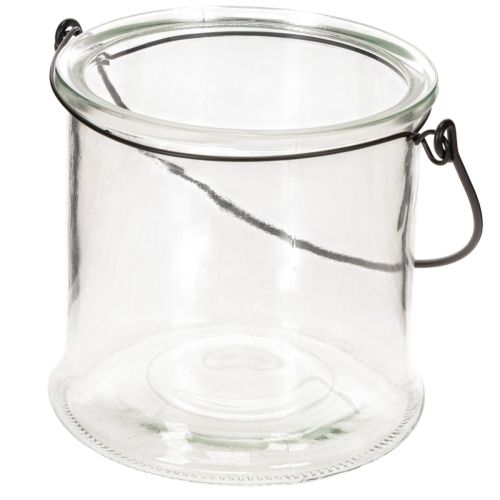 Farol colgante de cristal Ø12cm H12.5cm 2 unidades | Floristik24.es