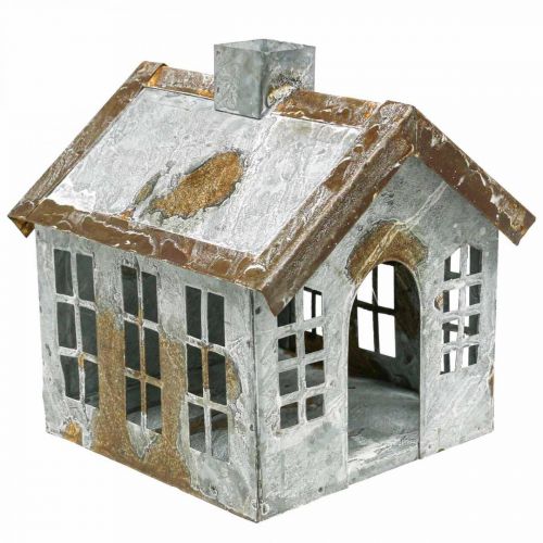 Floristik24 Portavelas Lichthaus Portavelas de metal Al.14,5 cm