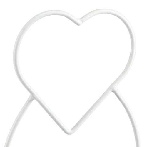 Artículo Farol Corazón Blanco Portafarol Vidrio Ø12cm H30cm 2uds
