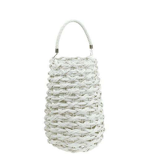 Floristik24 Linterna Cesta Ø18cm H43cm Blanco