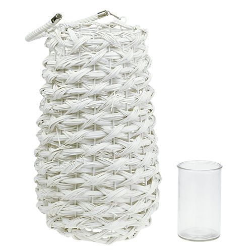 Floristik24 Linterna Cesta Ø18cm H43cm Blanco