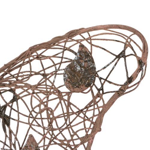Farol metálico, decoración de pared, mariposa, acabado óxido, 36,5 cm | Floristik24.es