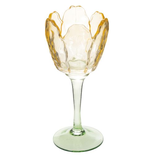 Artículo Portavelas tulipán, motivo floral, decoración para un ambiente romántico y elegante, 20cm