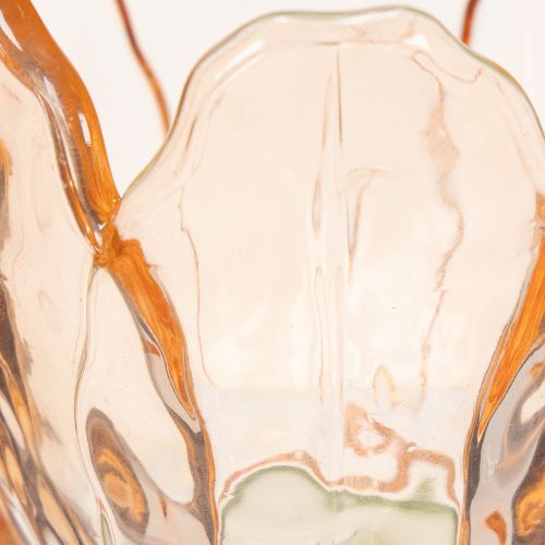 Artículo Portavelas de cristal con forma de tulipán, estilo vintage, decoración romántica para el hogar, 20 cm