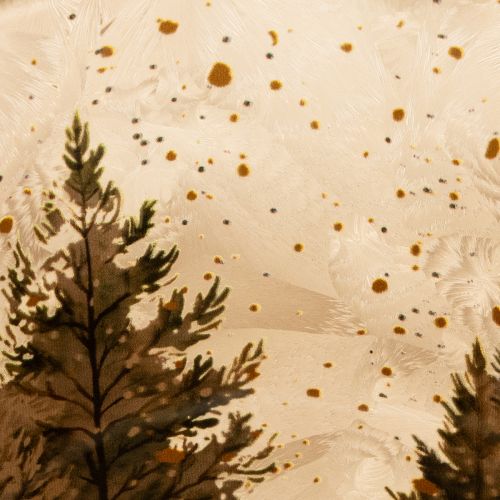 Portavelas de cristal con diseño de bosque de abetos, decoración de invierno, 15 cm. | Floristik24.es