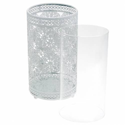 Floristik24 Farol blanco Ø11cm H20cm