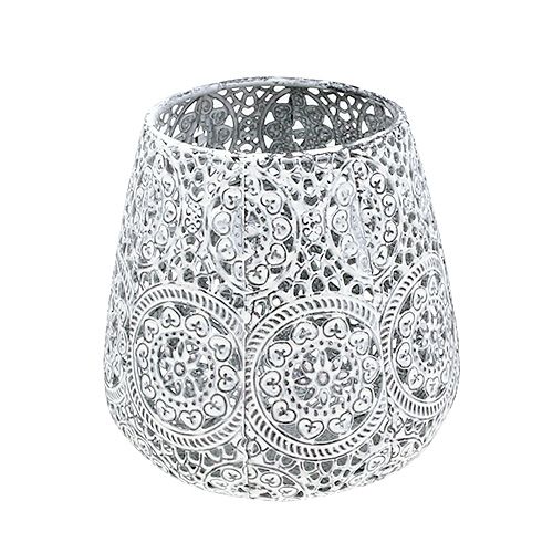 Floristik24 Farol blanco Ø12cm H13cm 1p