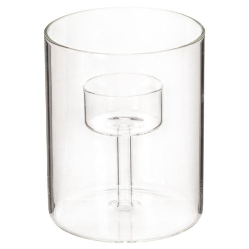 Farol de cristal con portavelas elevado de 11 cm. comprar | Floristik24.es