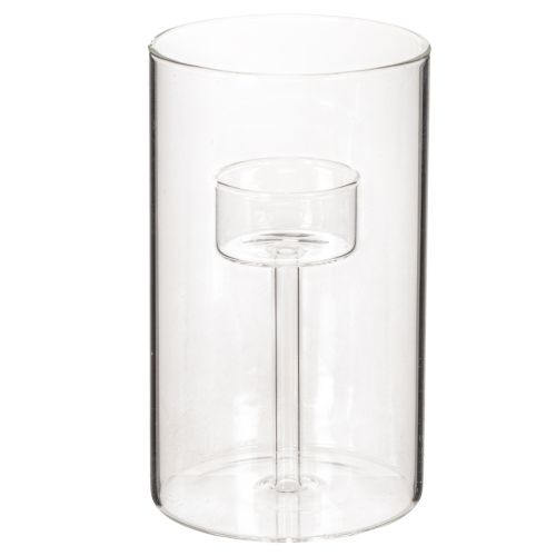 Portavelas de cristal con inserto para velas cilíndricas de 15 cm (2 unidades) comprar | Floristik24.es