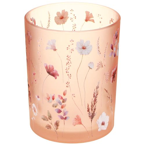 Farol decorativo de cristal con motivo floral para un toque elegante en el hogar, 12,5 cm, 2 piezas
