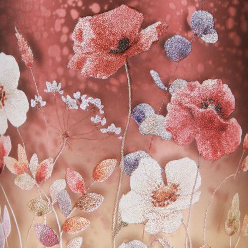 Artículo Elegante portavelas con motivos florales para diseño de espacios atmosféricos, 8cm, 4 piezas.