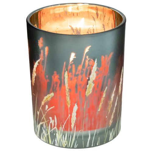 Artículo Elegante farola decorativa con motivo de hierba para dar un toque acogedor a la sala de estar, 12,5 cm, 2 piezas.