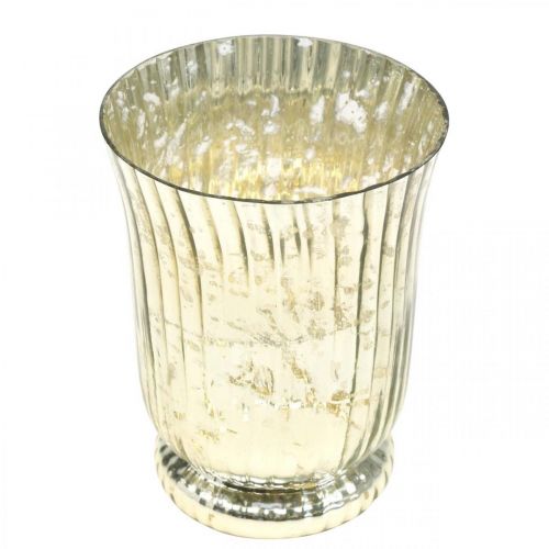 Artículo Linterna portavelas de vidrio portavelas de vidrio Ø11cm H14.5cm