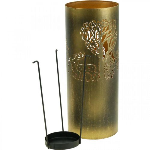 Artículo Portavelas vintage metal ciervo 30/38,5/45cm set de 3