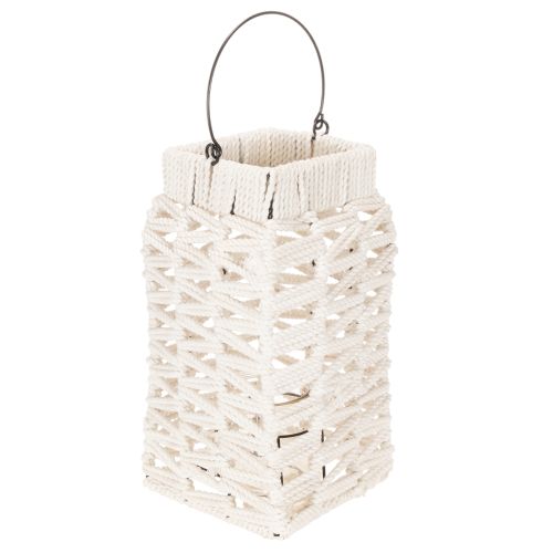 Farol colgante, decoración de verano, macramé, 35,5 cm de alto x 19 cm de ancho. comprar | Floristik24.es