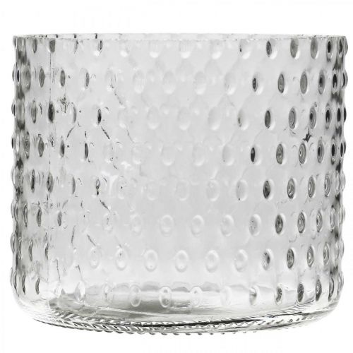 Artículo Linterna de cristal, portavelas de cristal, vela de cristal Ø11,5cm H9,5cm