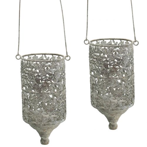 Hilo para colgar metal antiguo ligero Ø10cm H21cm 2pcs