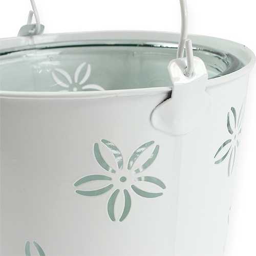 Floristik24 Cubo farol blanco Ø17cm H17cm