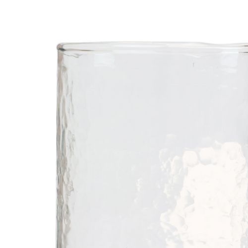 Floristik24 Farol de cristal con base, portavelas de cristal redondo Ø8cm H20cm