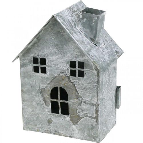 Floristik24 Farol de metal, shabby chic, decoración navideña, blanqueado, aspecto antiguo Al. 14,5 cm