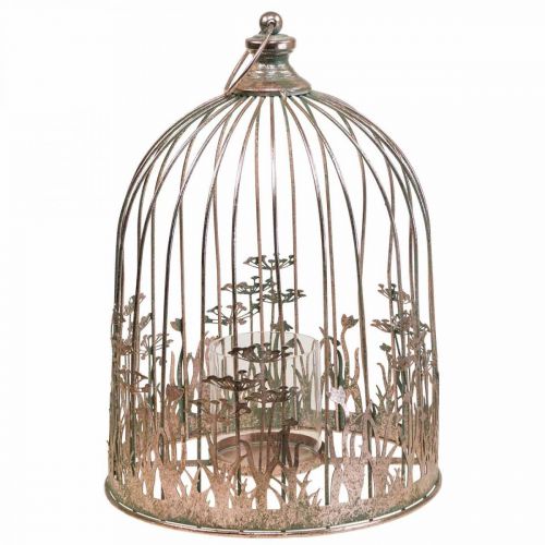 Floristik24 Linterna decorativa colgante de metal Ø29/23,5cm decoración jaula de pájaros set de 2