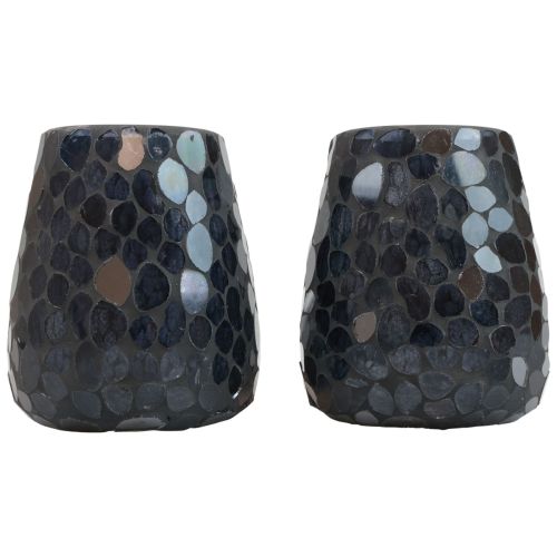 Artículo Farol portavelas navideño negro Ø11cm 2uds