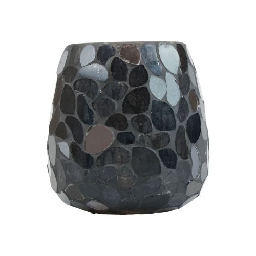 Artículo Farol portavelas navideño negro Ø10cm 2uds