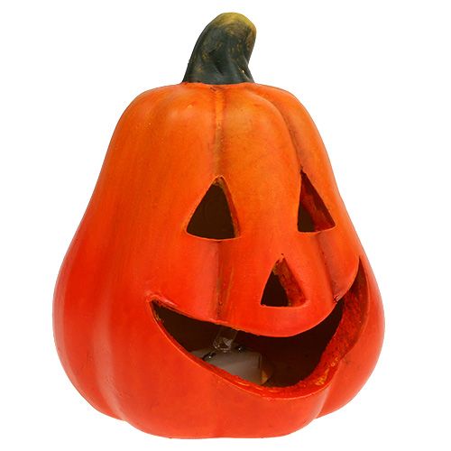 Floristik24 Linterna de calabaza con LED naranja 10cm 4pcs