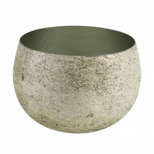 Floristik24 Cuenco decorativo champagne metal Ø17cm H11.5cm