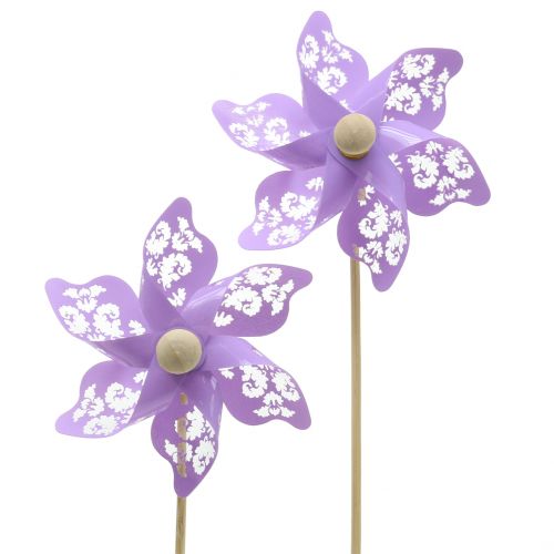 Floristik24 Molino de viento Mini Purple Ø9cm 12pcs