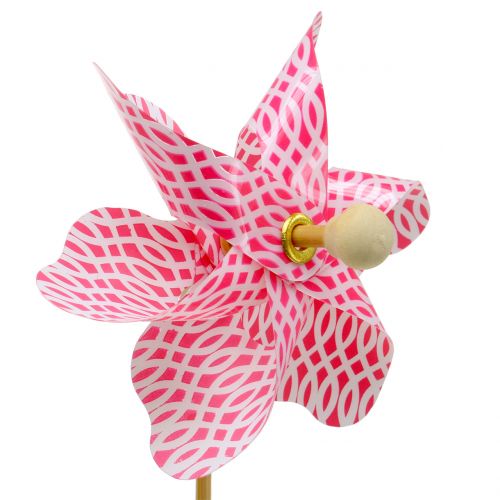 Floristik24 Molino de viento Mini Rojo-Blanco Ø9cm 12pcs