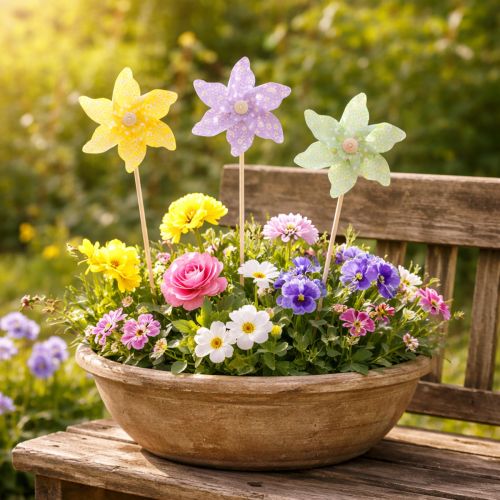 Artículo Tutores para flores, tutores de jardín para decoración primaveral, uso exterior, 28 cm, 12 unidades