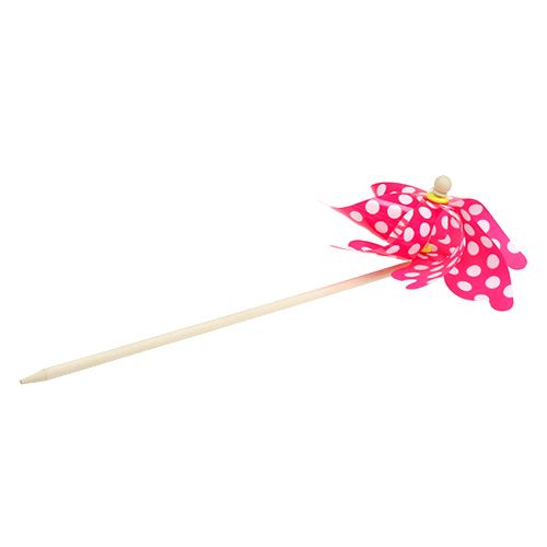 Floristik24 Molino de viento en el bar con puntas fucsia Ø30cm
