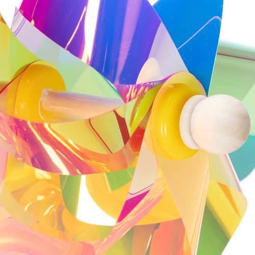 Floristik24 Balcón con molino de viento, colorido y llamativo, decoración de jardín de verano, 75 cm