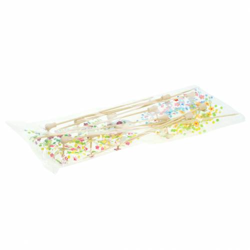 Floristik24 Molino mini de colores con mariquita Ø9cm 12p