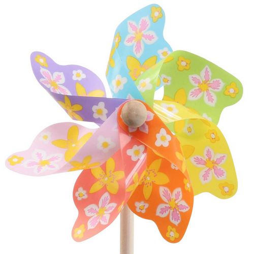 Floristik24 Molino de viento colorido Ø16cm campana de viento molino de viento decoración de jardín