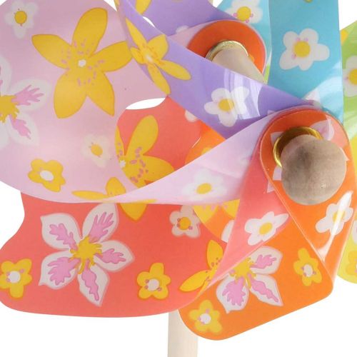 Floristik24 Molino de viento colorido Ø16cm campana de viento molino de viento decoración de jardín