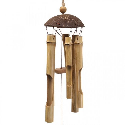 Carillón de viento decoración de bambú para balcón colgante Ø10cm H28cm