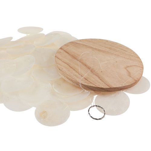 Floristik24 Campana de viento Conchas de Capiz nácar natural L50cm