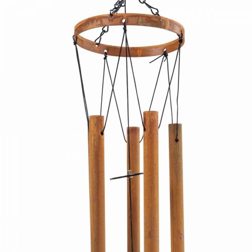 Floristik24 Carillón de viento carillón metal jardín pájaro pátina 22,5x82cm
