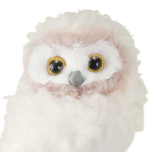 Artículo Decoración de invierno figuras decorativas búho de pie blanco 15cm 2 piezas